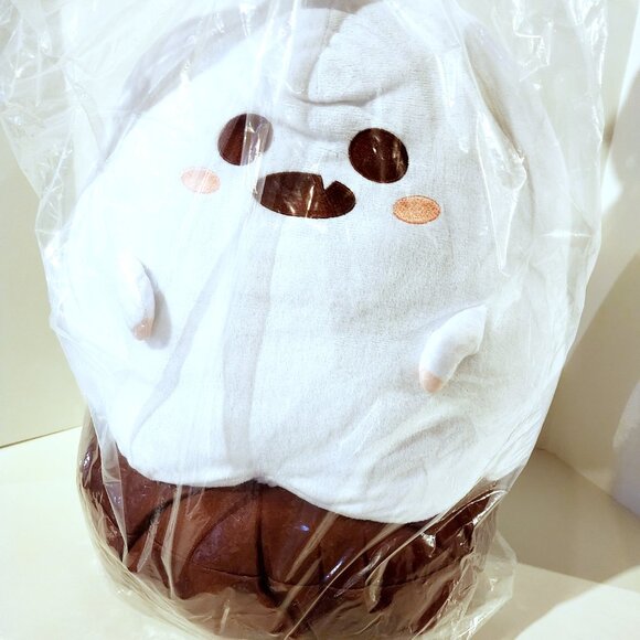New BIG Toreba Exclusive Ghost Marshmallow Plush 48cm Japan - Picture 2 of 3